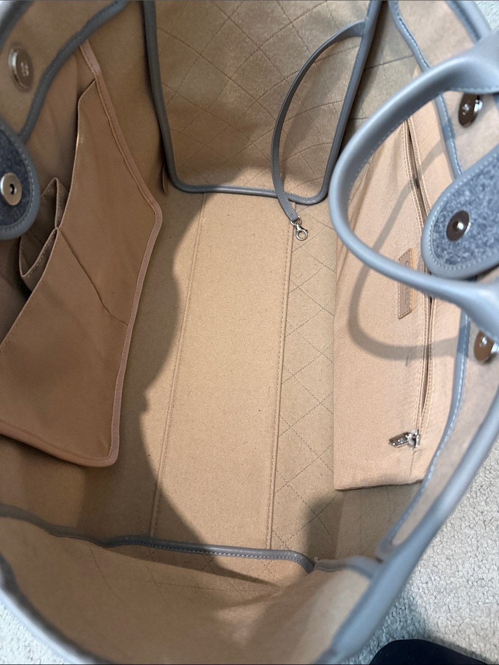 CHANEL Gray Deauville Tote-RARE! - Picture 14 of 15